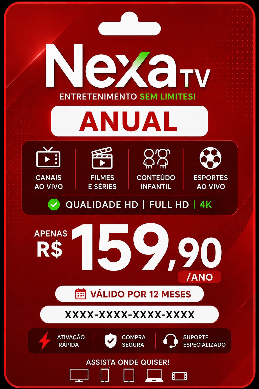 NexaTV Anual - R$ 159,90